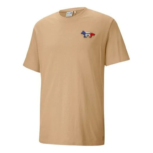 PUMA x Maison Kitsune Unisex Embroidery Round-neck Khaki 530434-96 - 1