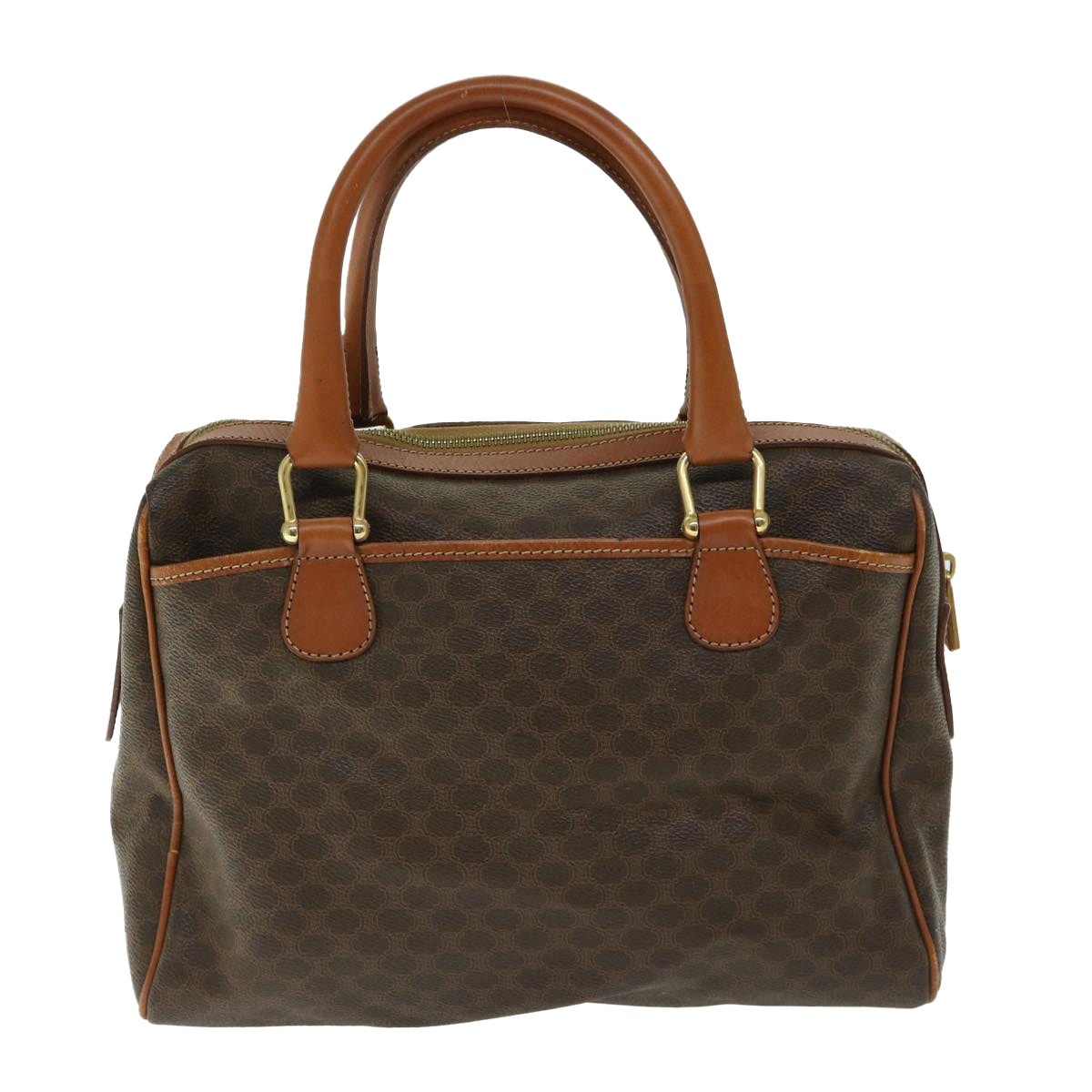 CELINE Macadam Canvas Hand Bag Pvc Brown - 3