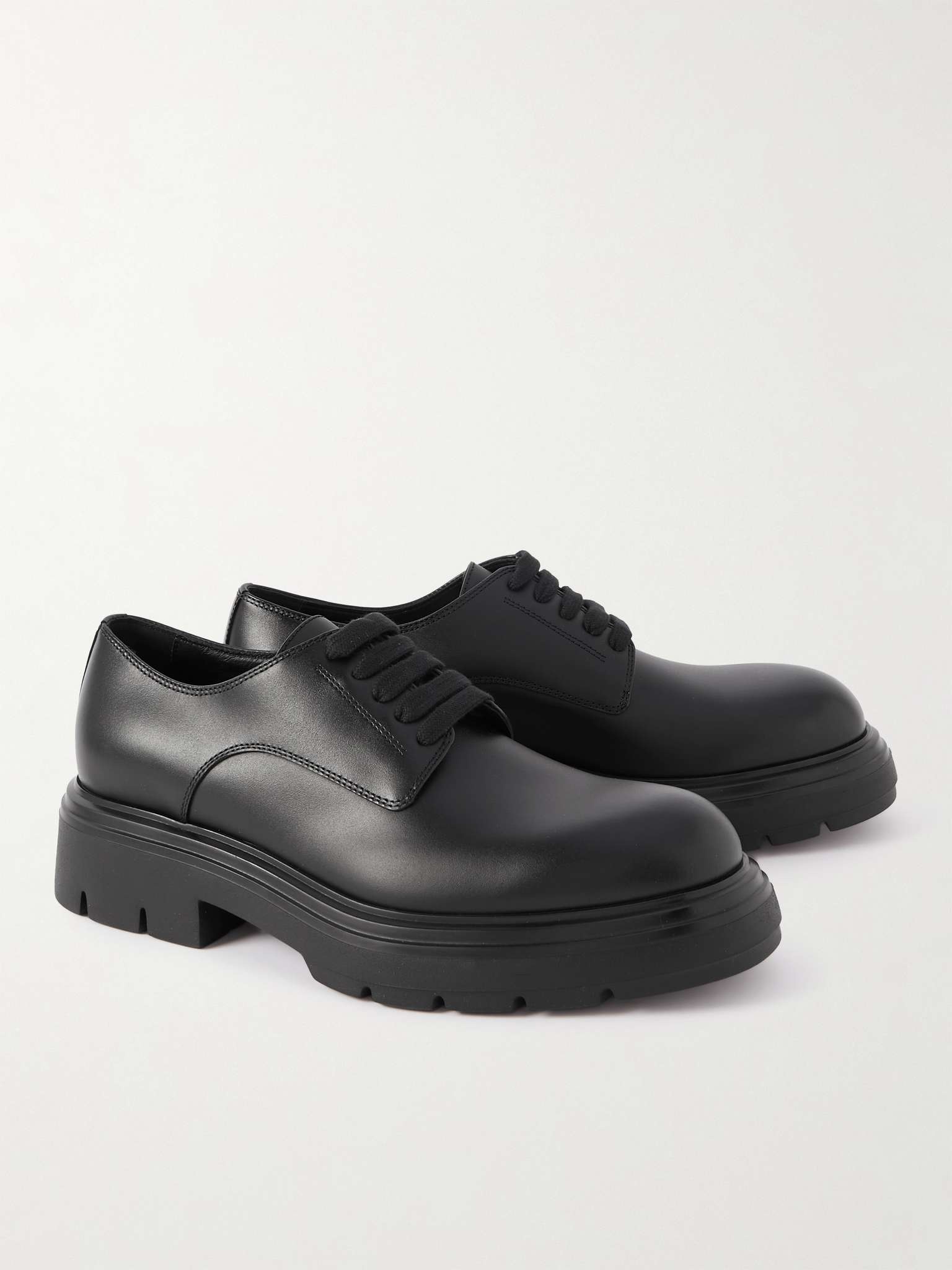 Ferragamo lace-up leather derby shoes - Black