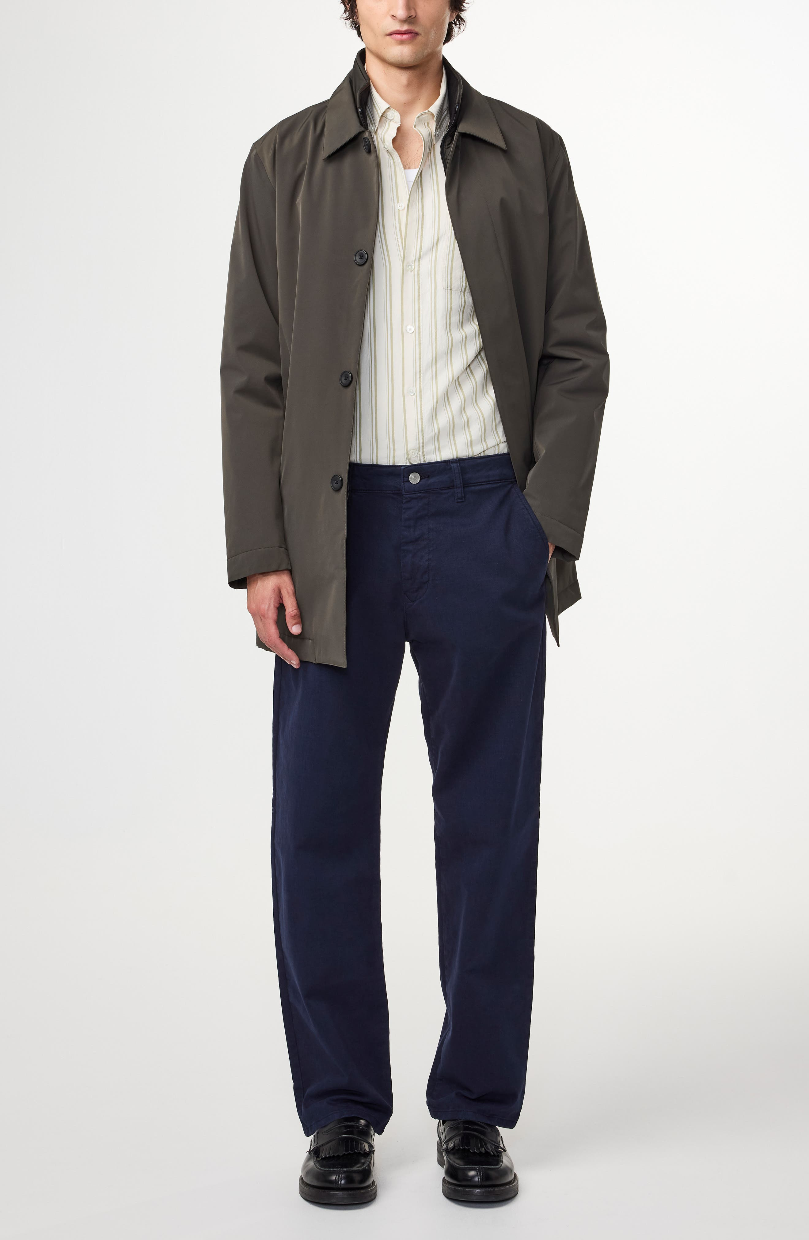 NN07 Aden 1923 Classic Fit Stretch Organic Cotton Chinos in Navy Blue at Nordstrom - 5