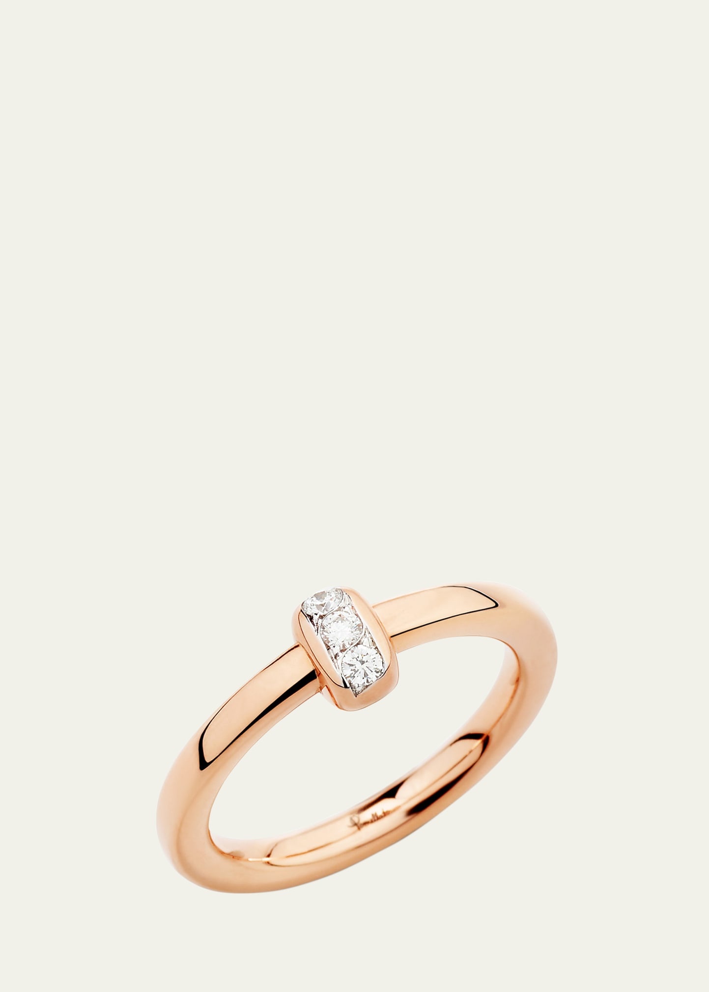 Together 18K Rose Gold Diamond Band Ring - 1