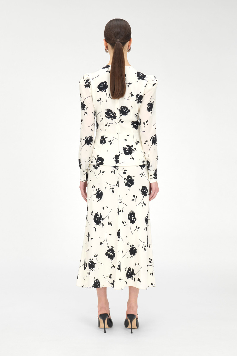 Alessandra Rich ROSE PRINT DRESS outlook