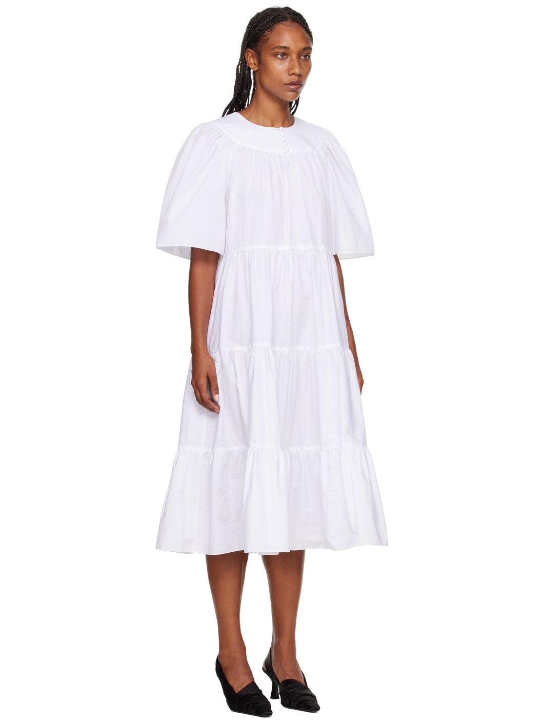 White Ruffle Maxi Dress - 2