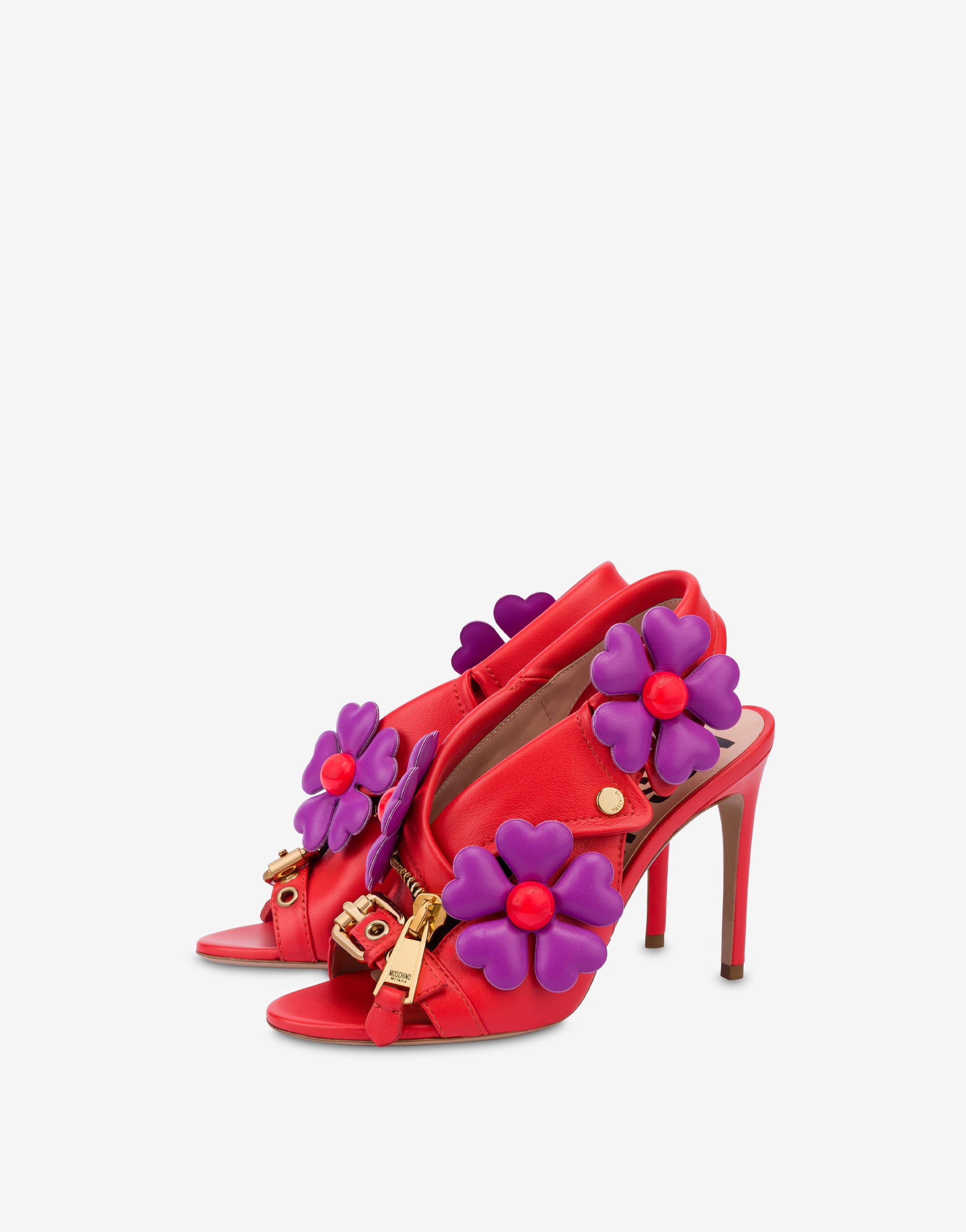 HEART FLOWERS BIKER SANDALS - 1