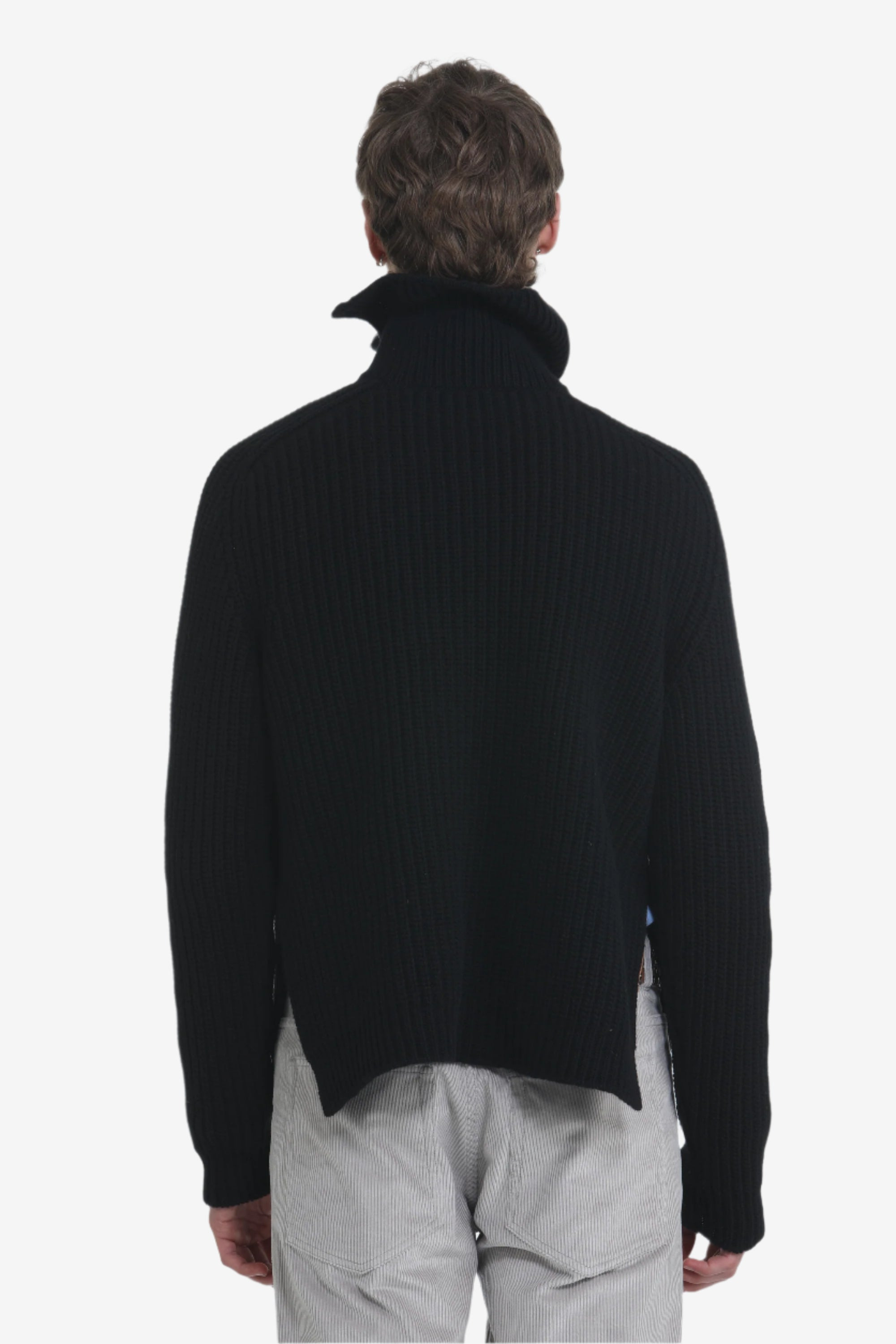 HIGH NECK SWEATER WITH ZIP CLOSURE - 3