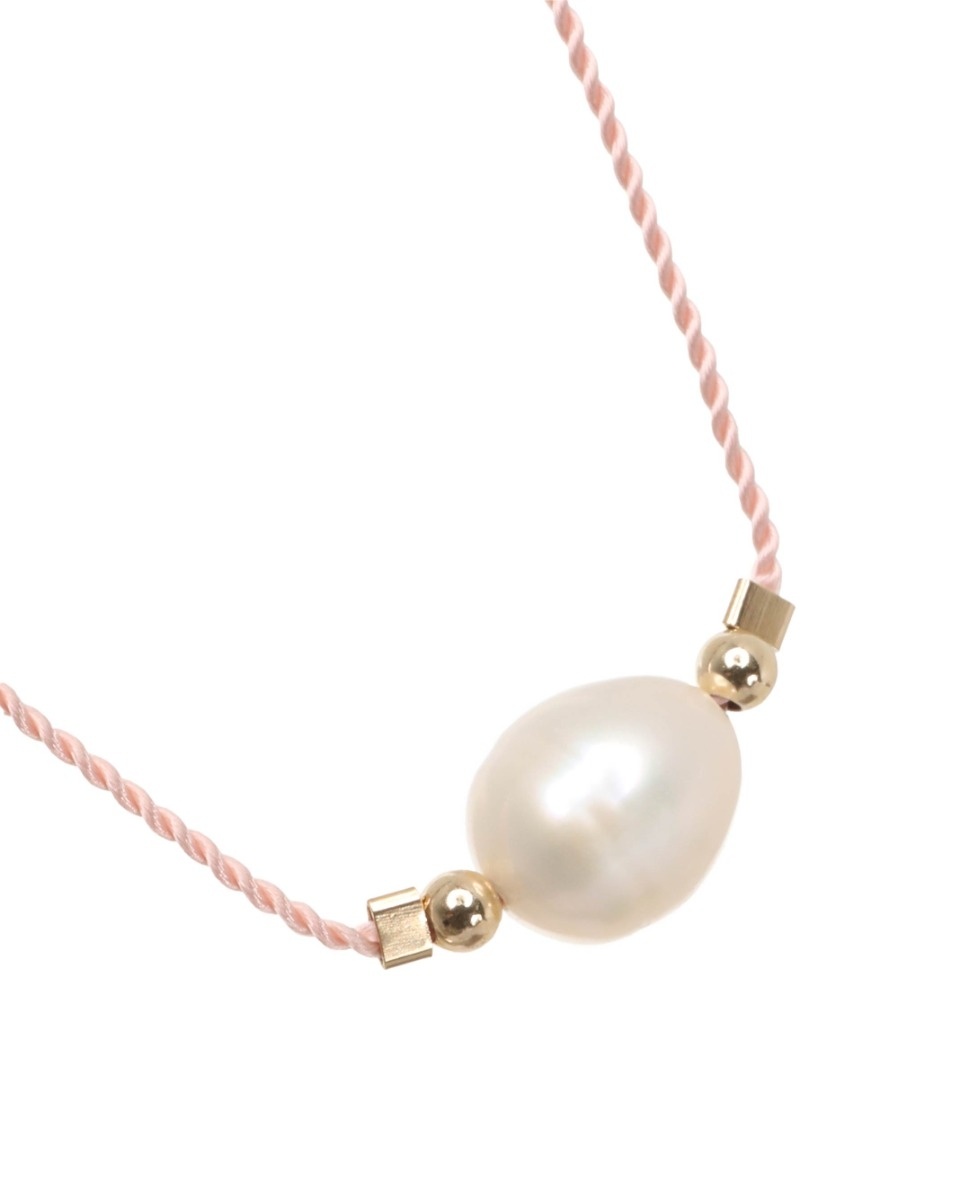 SIGNET PEARL CORD NECKLACE - 3