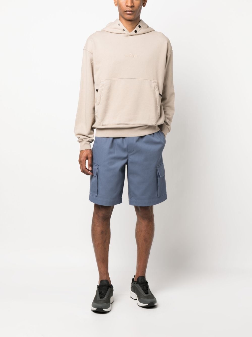 embroidered-logo cotton hoodie - 2