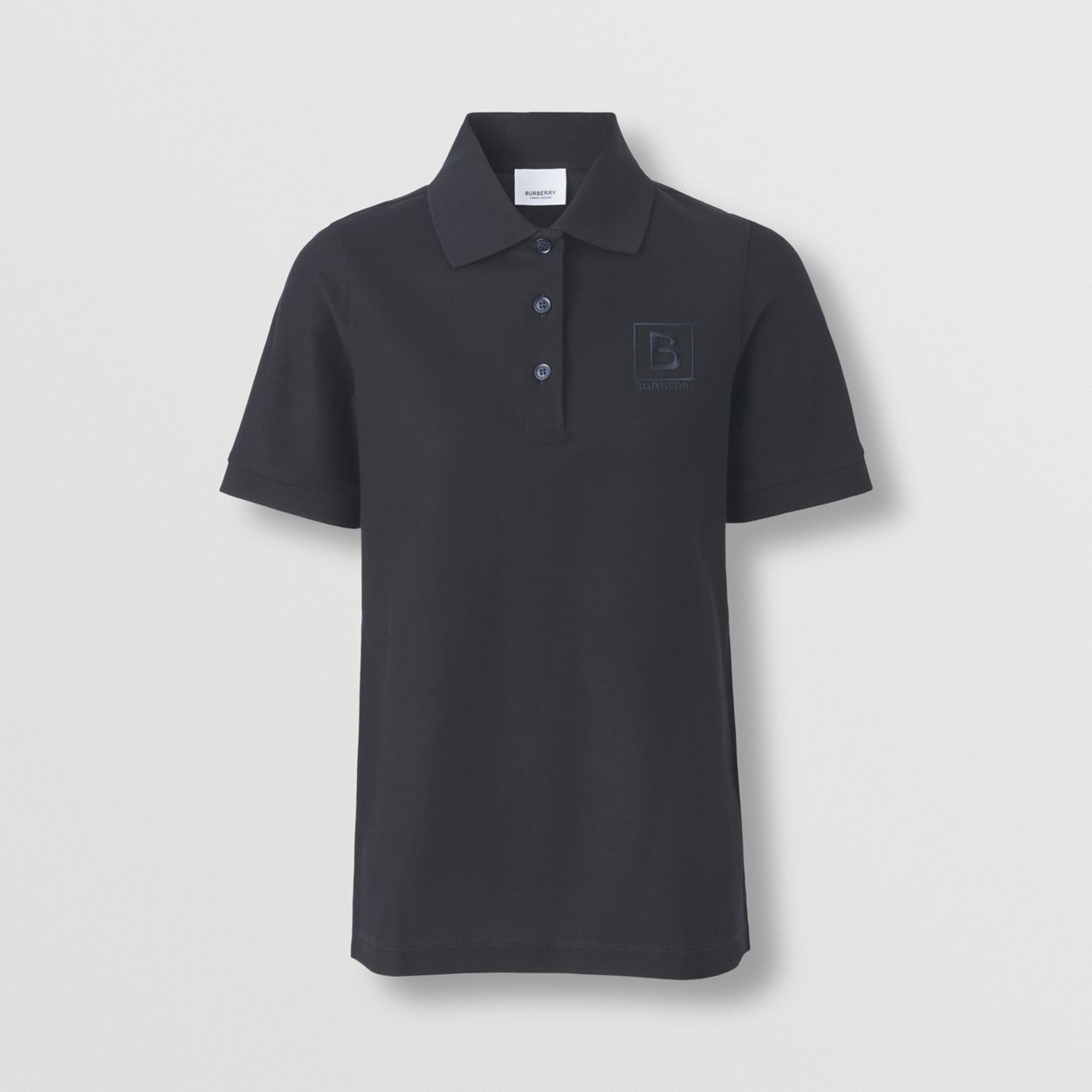 Letter Graphic Cotton Piqué Polo Shirt - 2