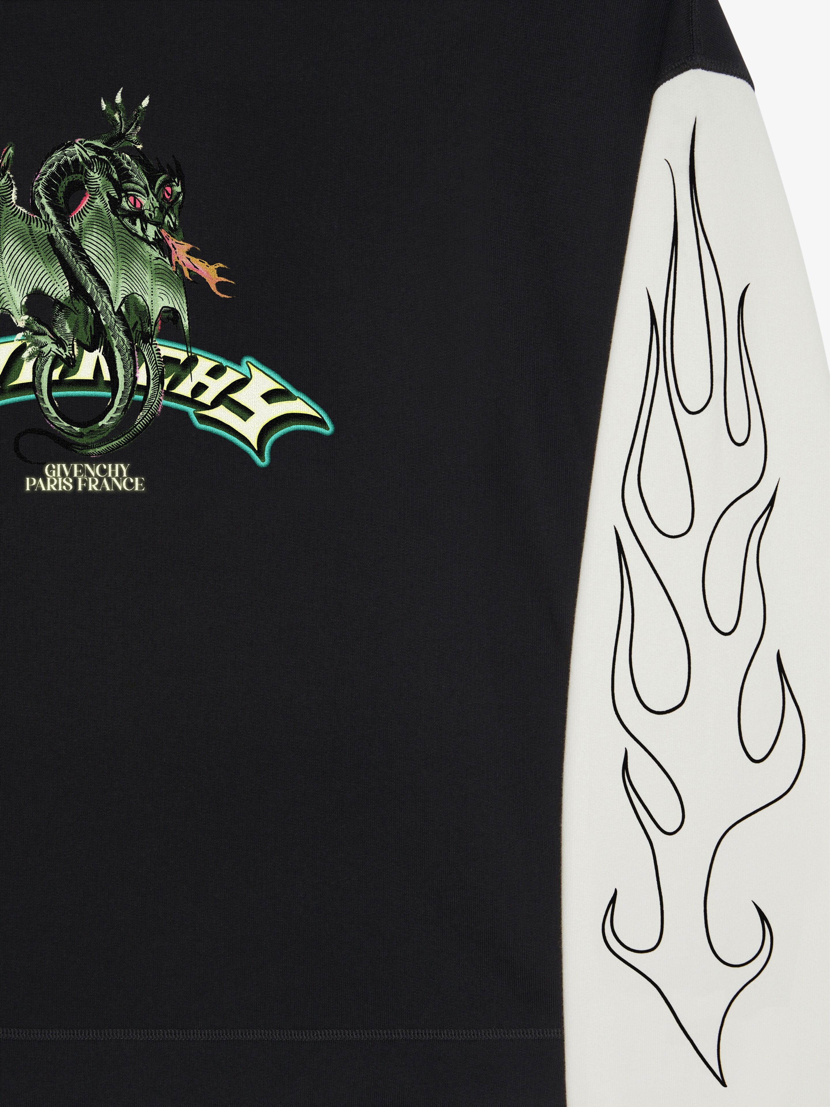 SWEATSHIRT IN FLEECE WITH GIVENCHY DRAGON PRINT - 2