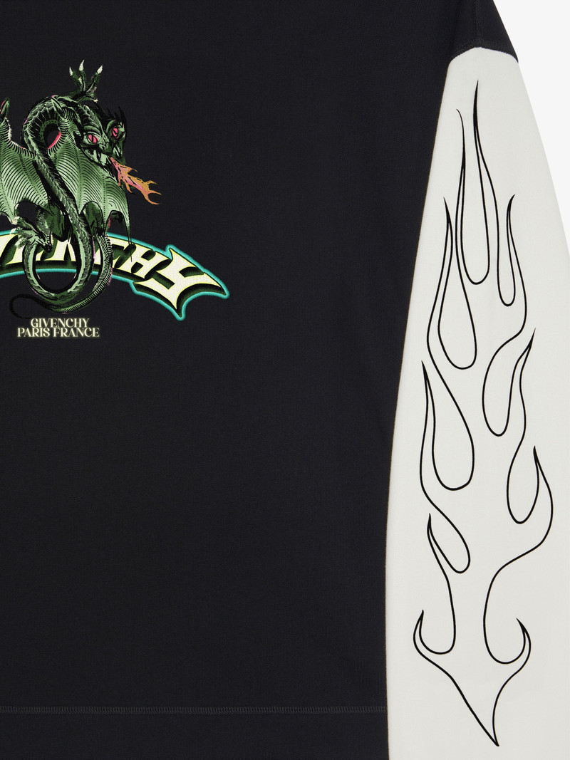 Givenchy SWEATSHIRT IN FLEECE WITH GIVENCHY DRAGON PRINT outlook