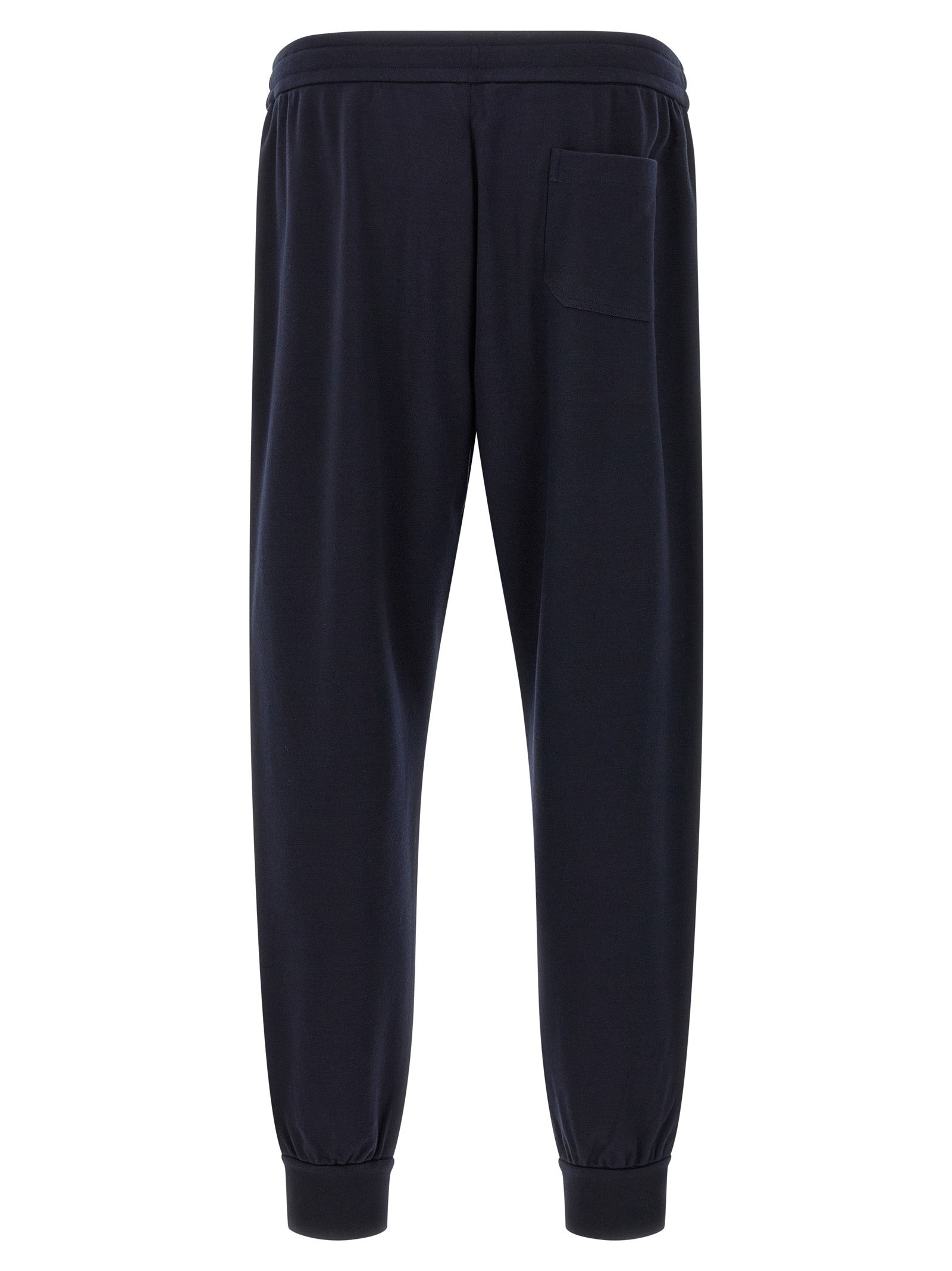 Cotton And Cashmere Joggers Pants Blue - 2