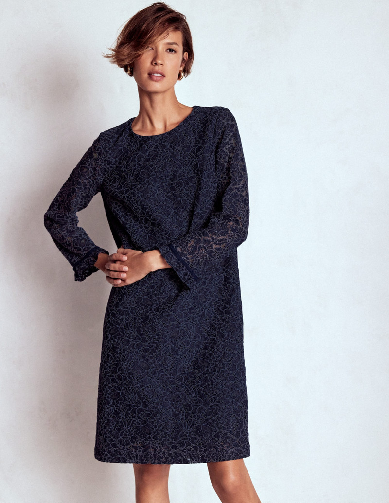 Lace Occasion Mini Dress-Navy 5