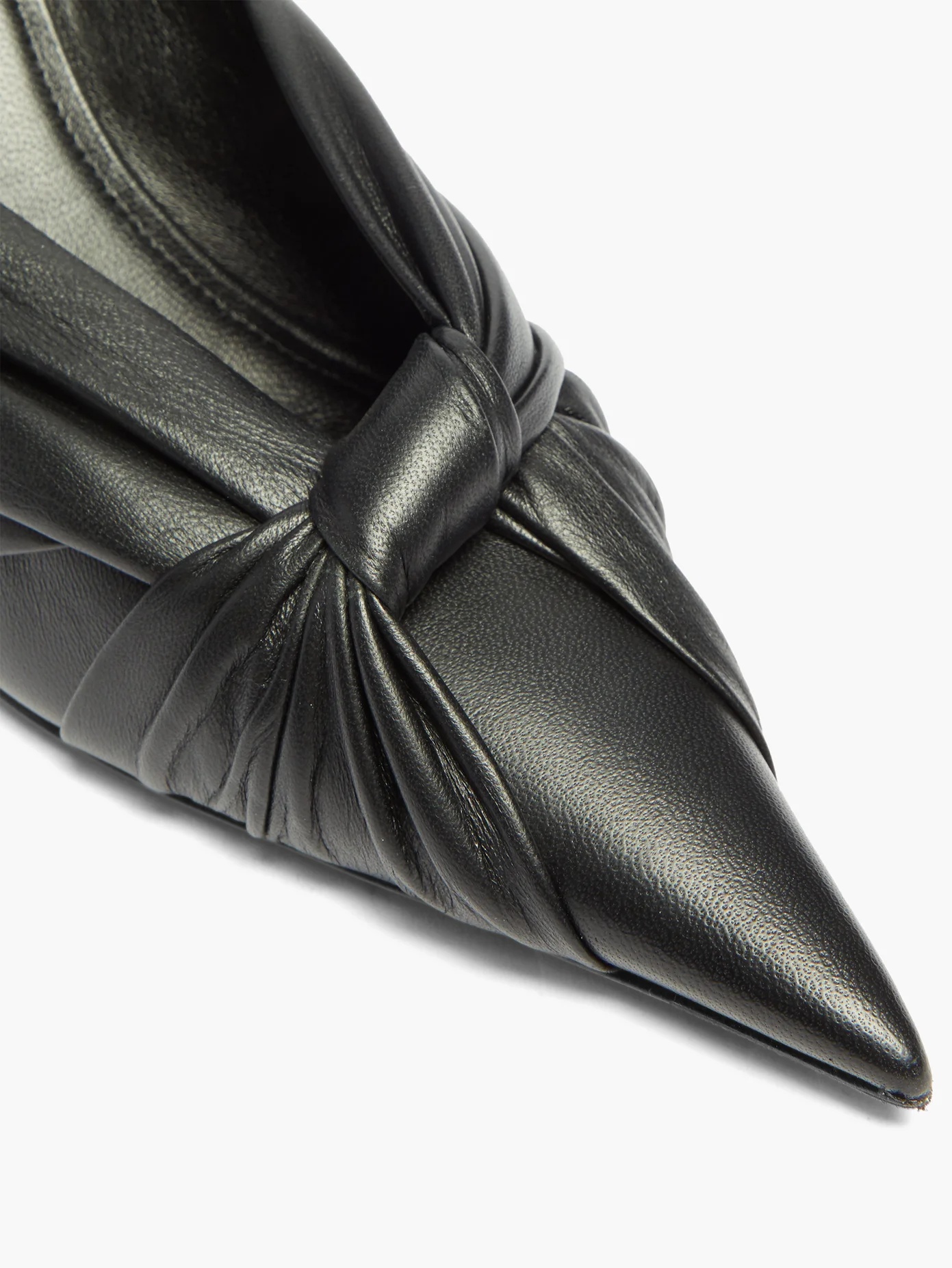 Drapy pointed wrapped-leather pumps - 2