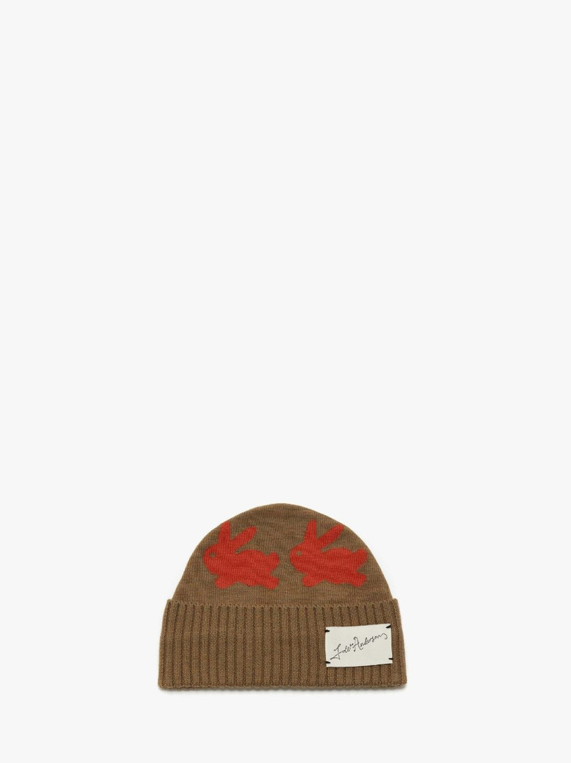 BEANIE WITH BUNNY MOTIF 1