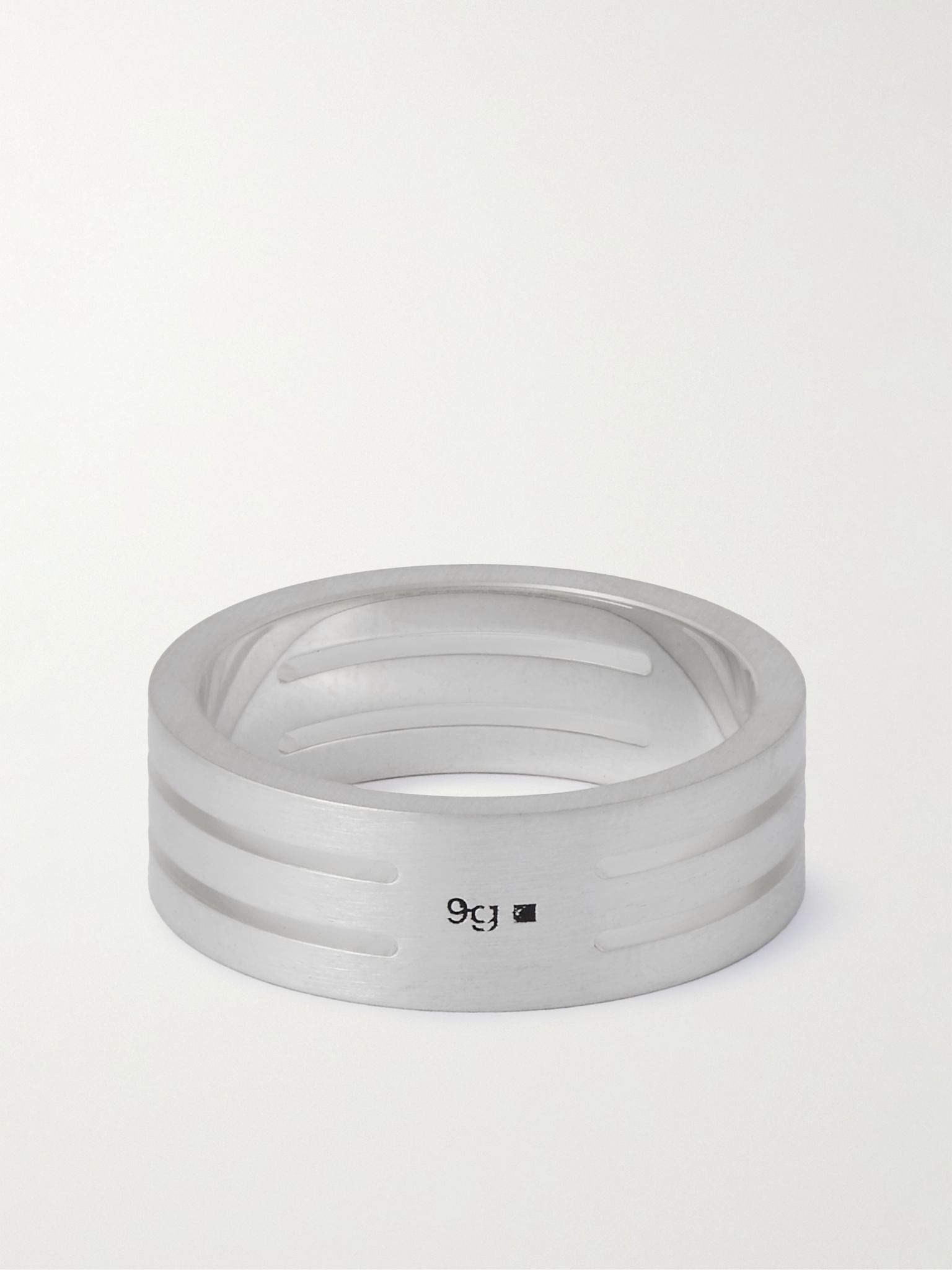 7g Punched Ribbon Recycled Sterling Silver Ring Silver - 3