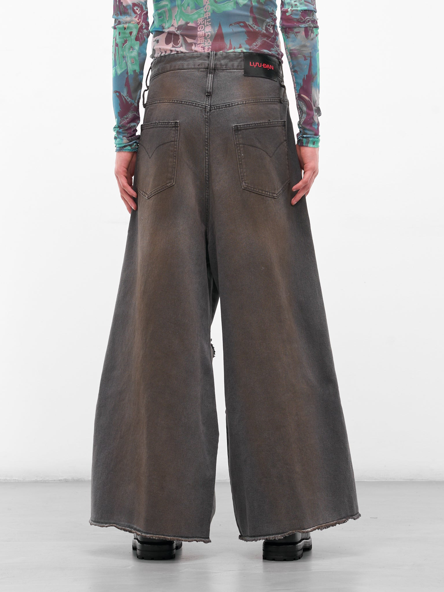 Distressed Dumpster Denim Baggy Jeans - 3