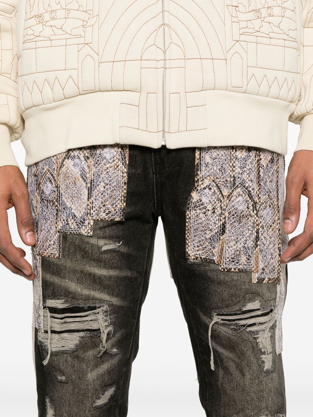 Patched Arch jeans - 5