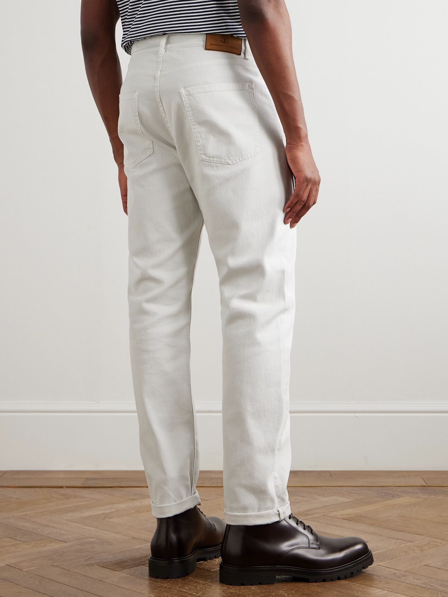 Slim-Fit Jeans Cream - 4