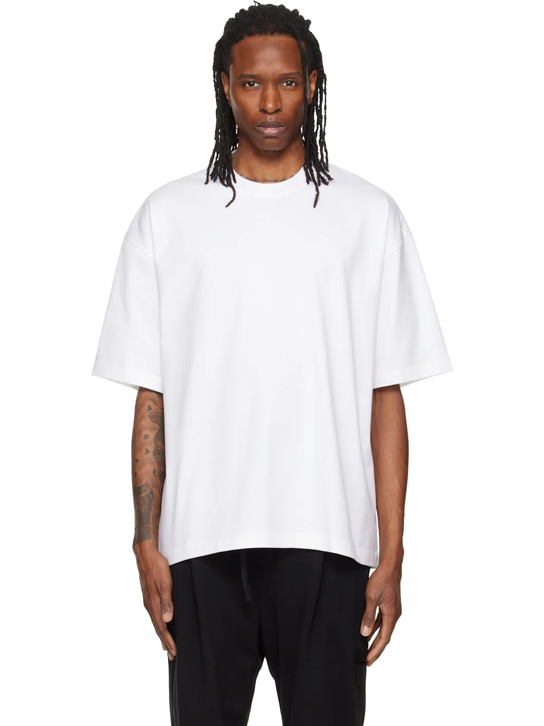 White Oversized Cotton T-shirt - 1
