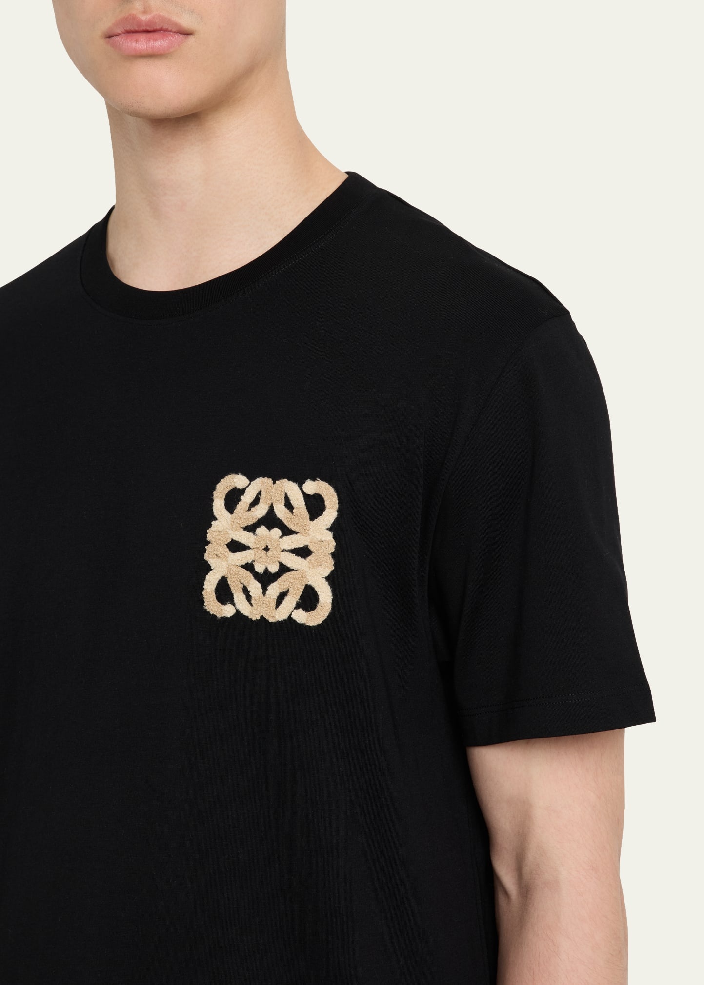 Men's Flocked Anagram Logo Jersey T-Shirt - 5