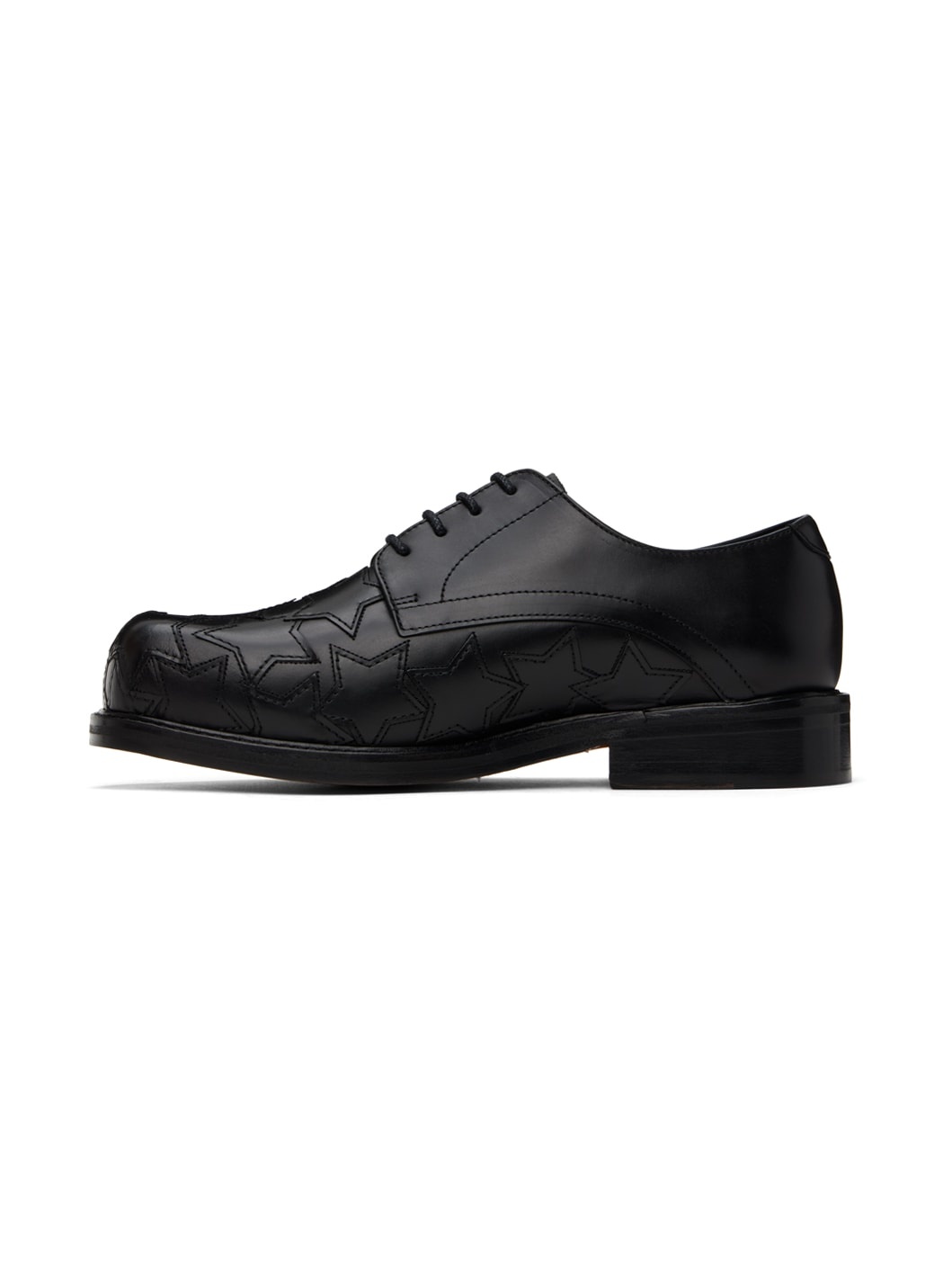 Black Star Square Toe Derbys - 3