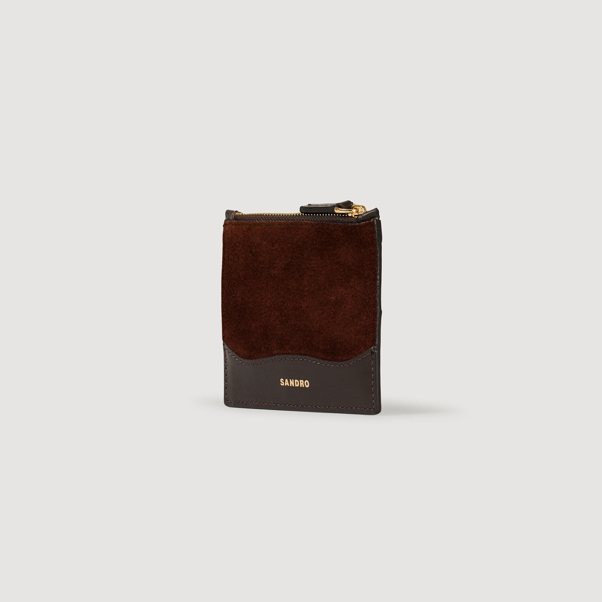 LEATHER AND SUEDE CARDHOLDER - 3
