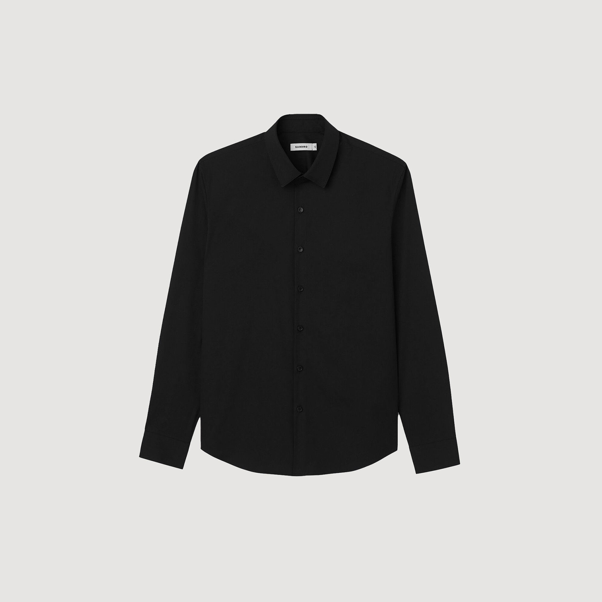 FITTED STRETCH COTTON SHIRT - 1