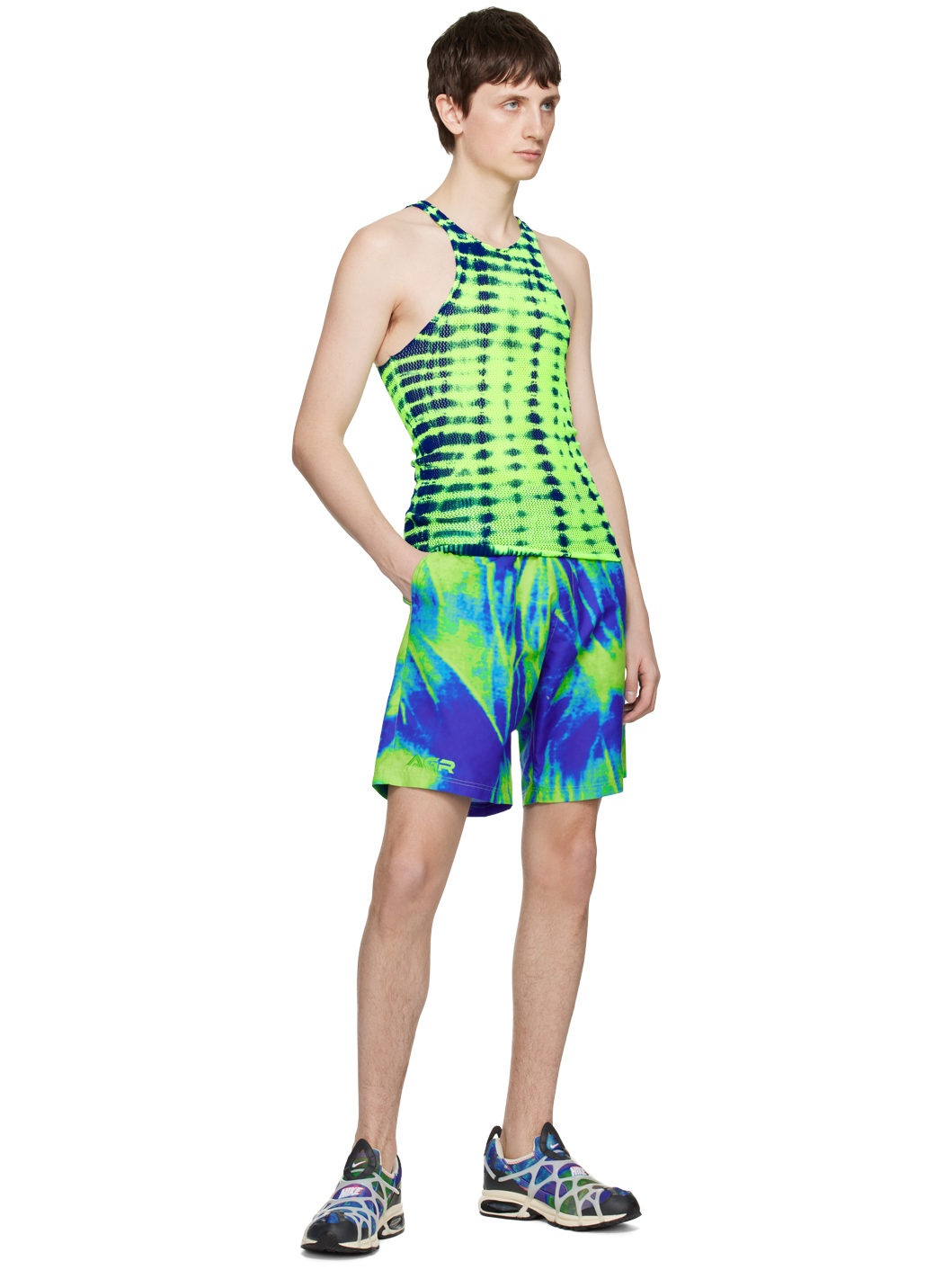 Green & Blue Graphic Tank Top - 4