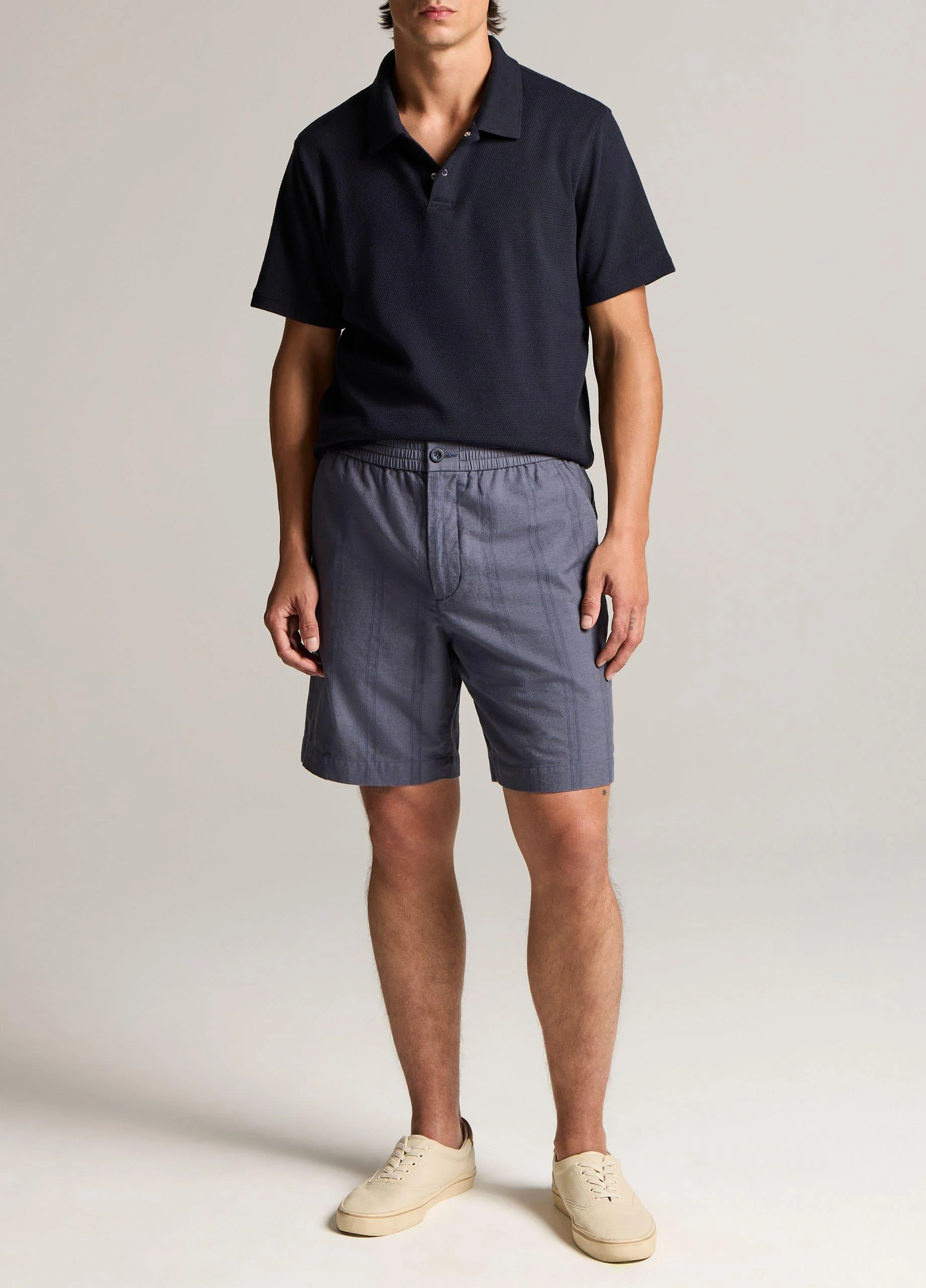 Cove Stripe Cotton-Hemp Short - 1