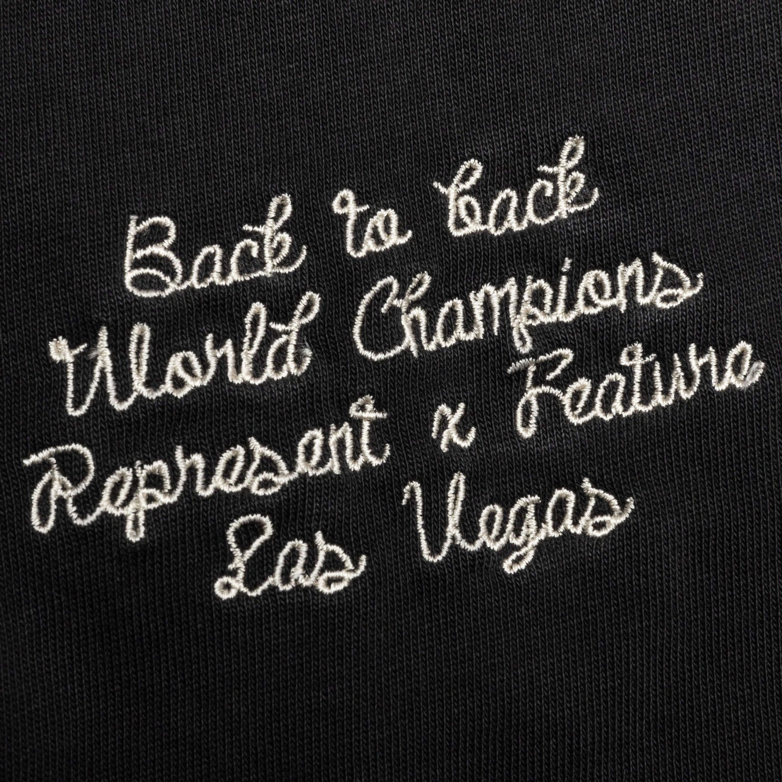 FEATURE X REPRESENT CHAMPIONS L/S T-SHIRT - STAINED BLACK - 4