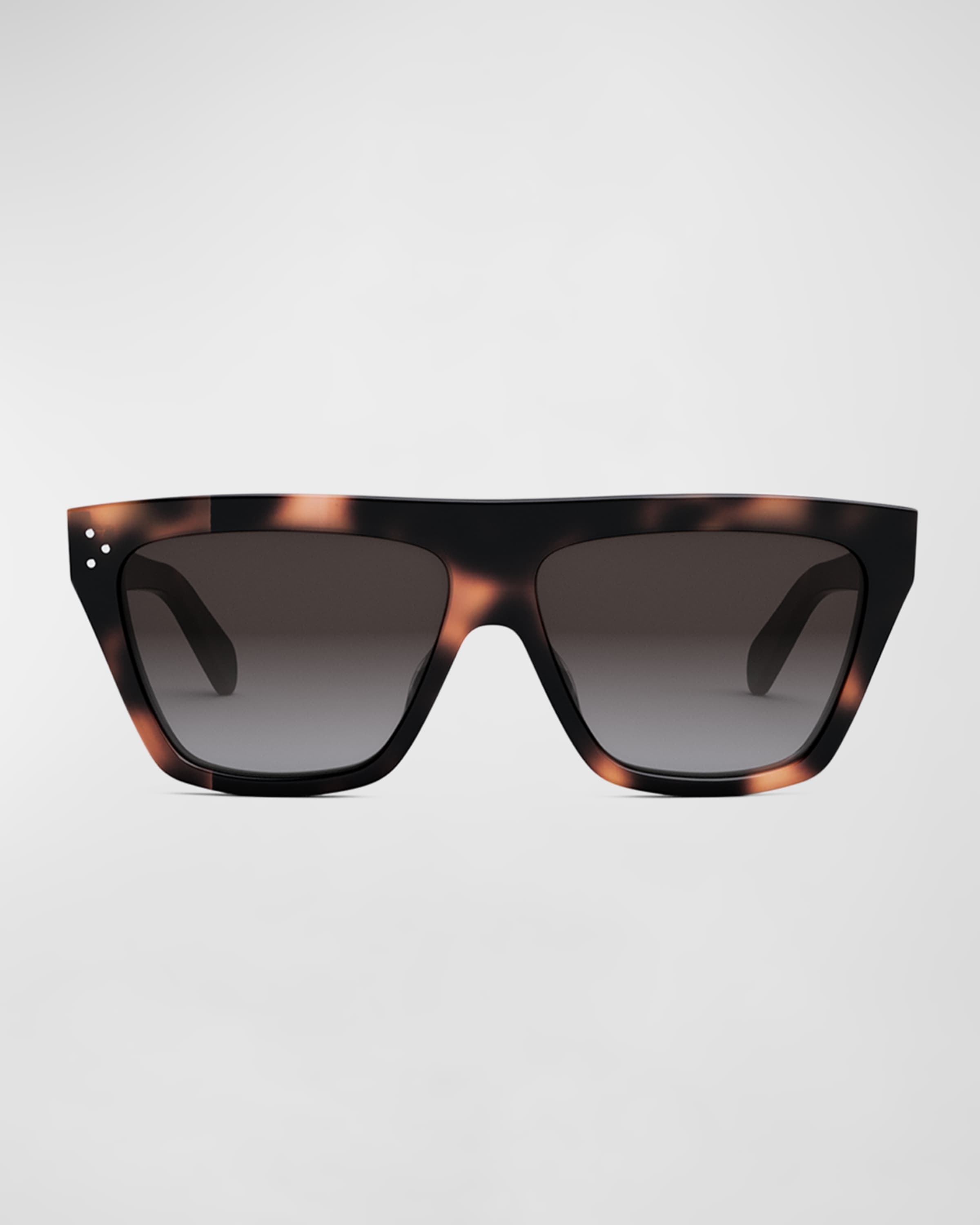 Logo Flat-Top Square Acetate Sunglasses - 4