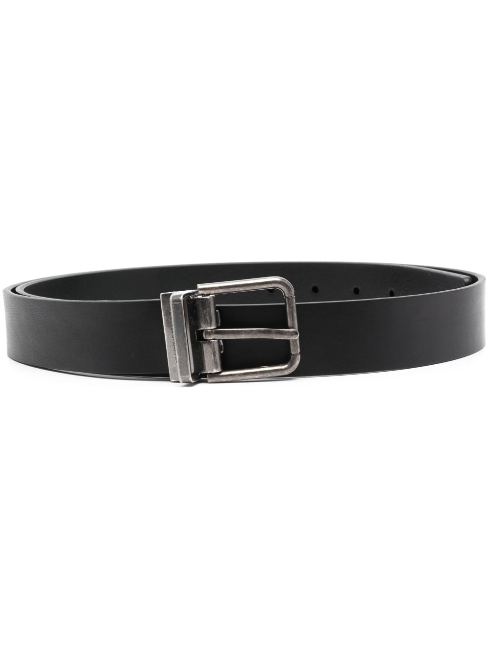 engraved-logo leather belt - 1