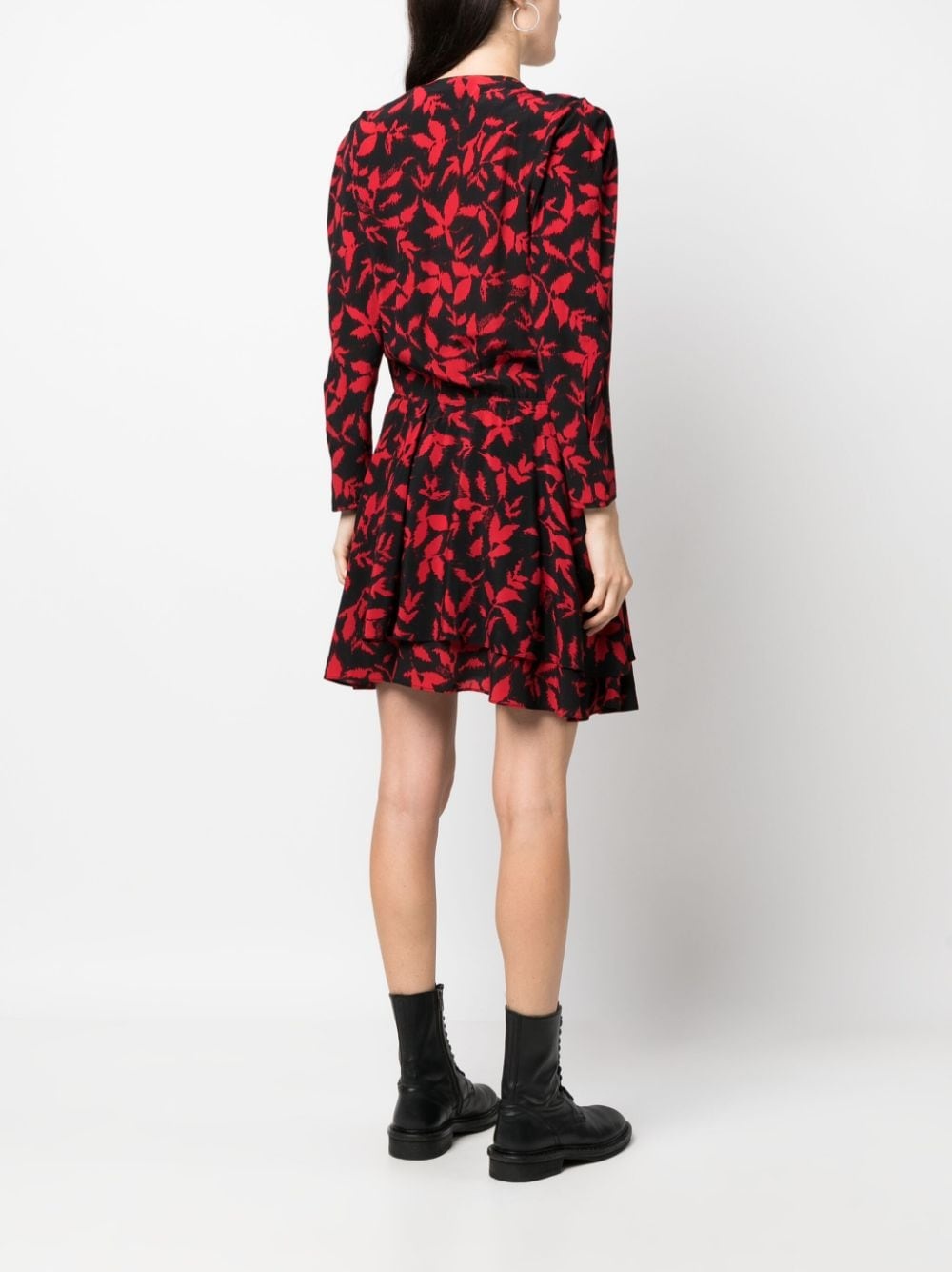 Rogers leaf-print minidress - 4