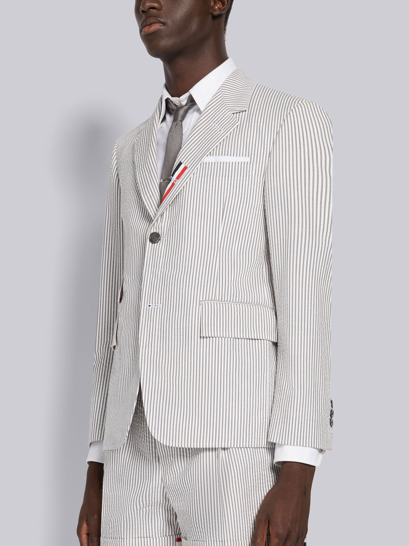 Thom Browne Seersucker Grosgrain Placket Sport Coat outlook
