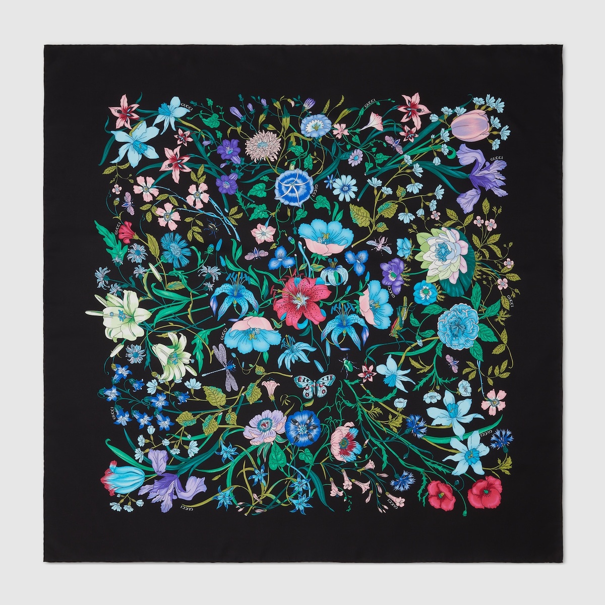 Gucci Flora print silk twill carré - 1