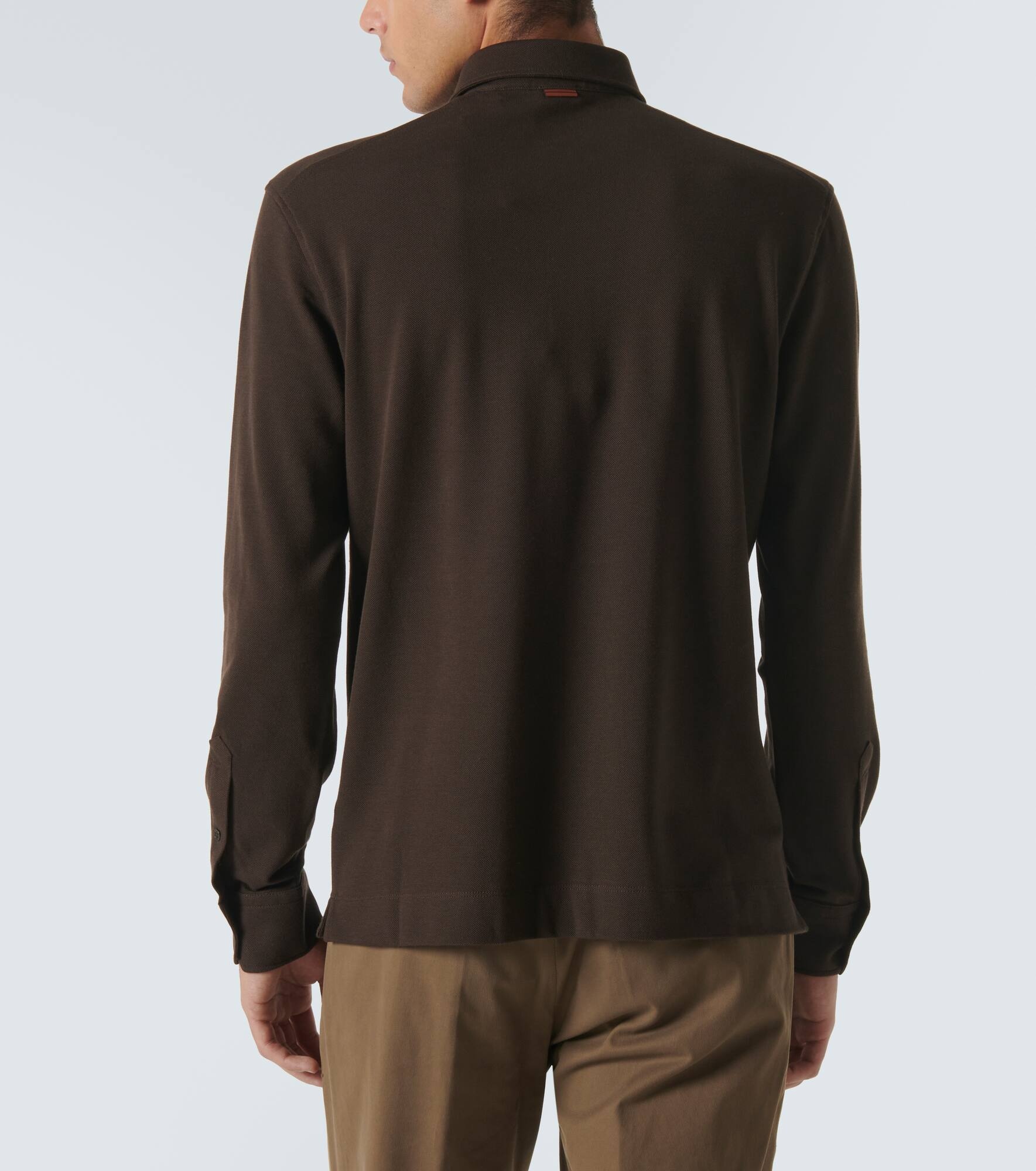 Cotton polo sweater - 4