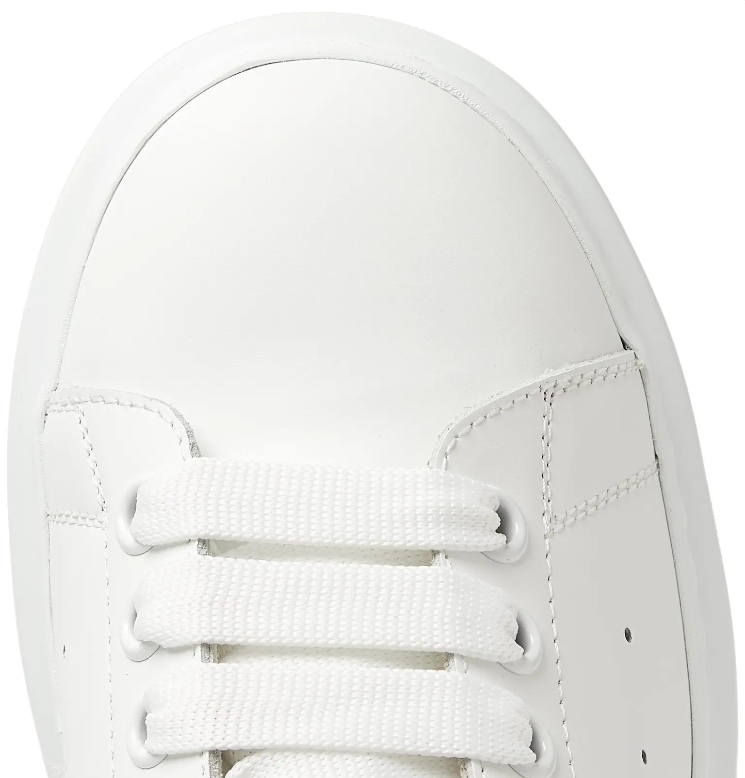 Exaggerated-Sole Leather Sneakers - 7