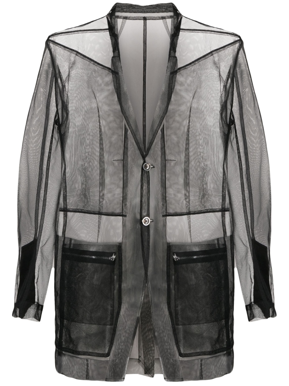sheer buttoned shirt - 1