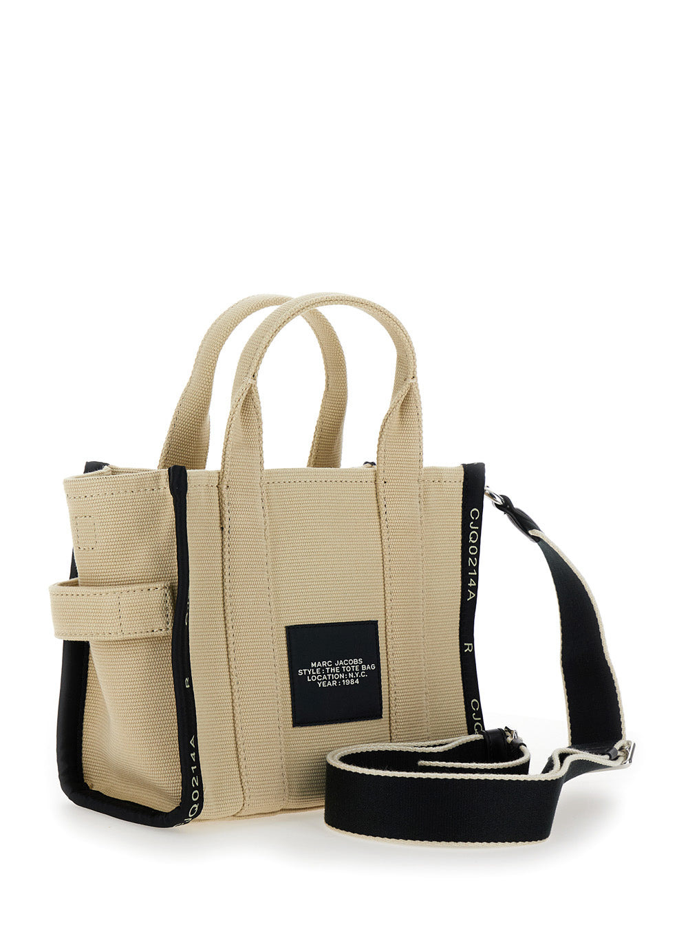 Marc Jacobs Women Beige Handbag With Jacquard Logo In Cotton Blend Canvas Woman - 3