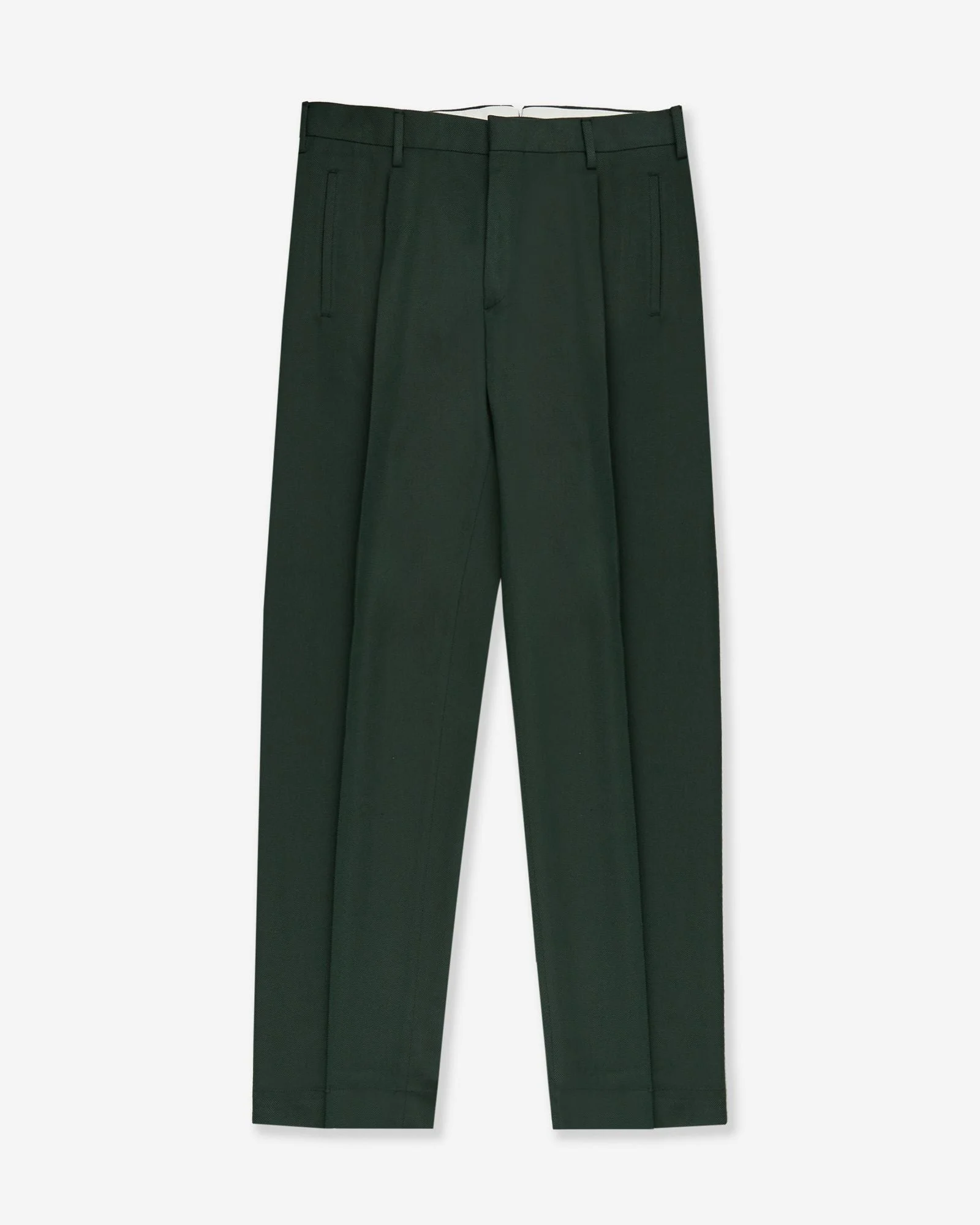 Seamless fit wool and cotton drill trousers - 1