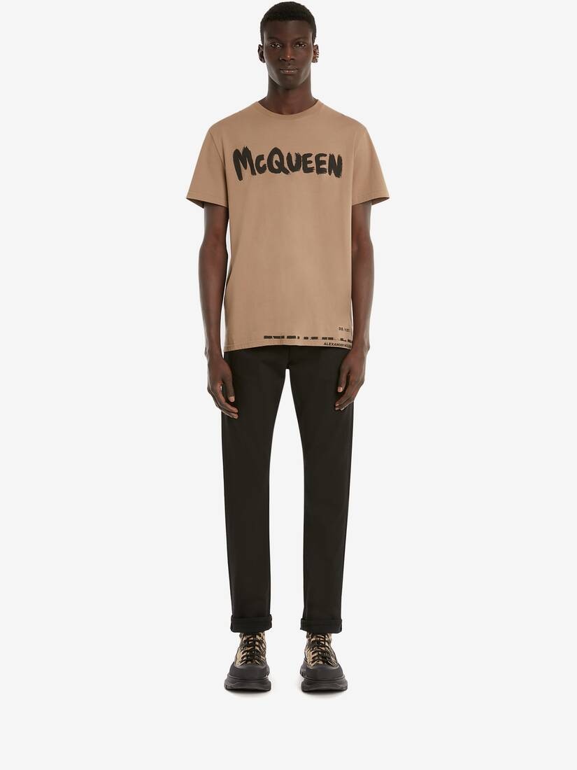 Mcqueen Graffiti T-shirt in Beige - 2