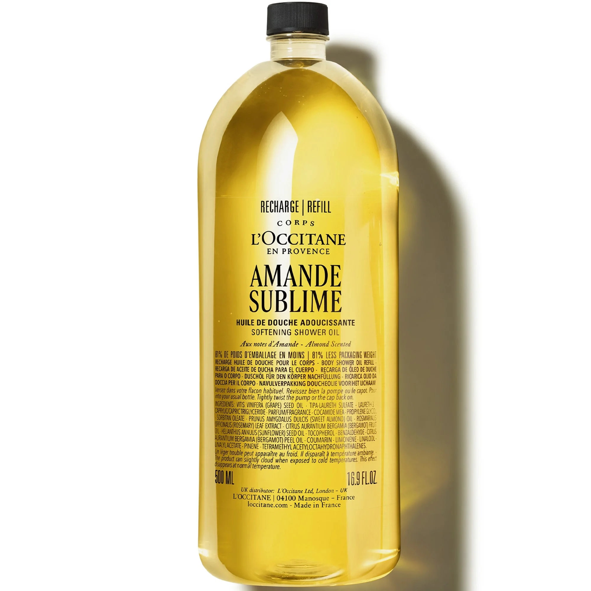 L'Occitane Amande (Almond) Refill Shower Oil 500ml - 1