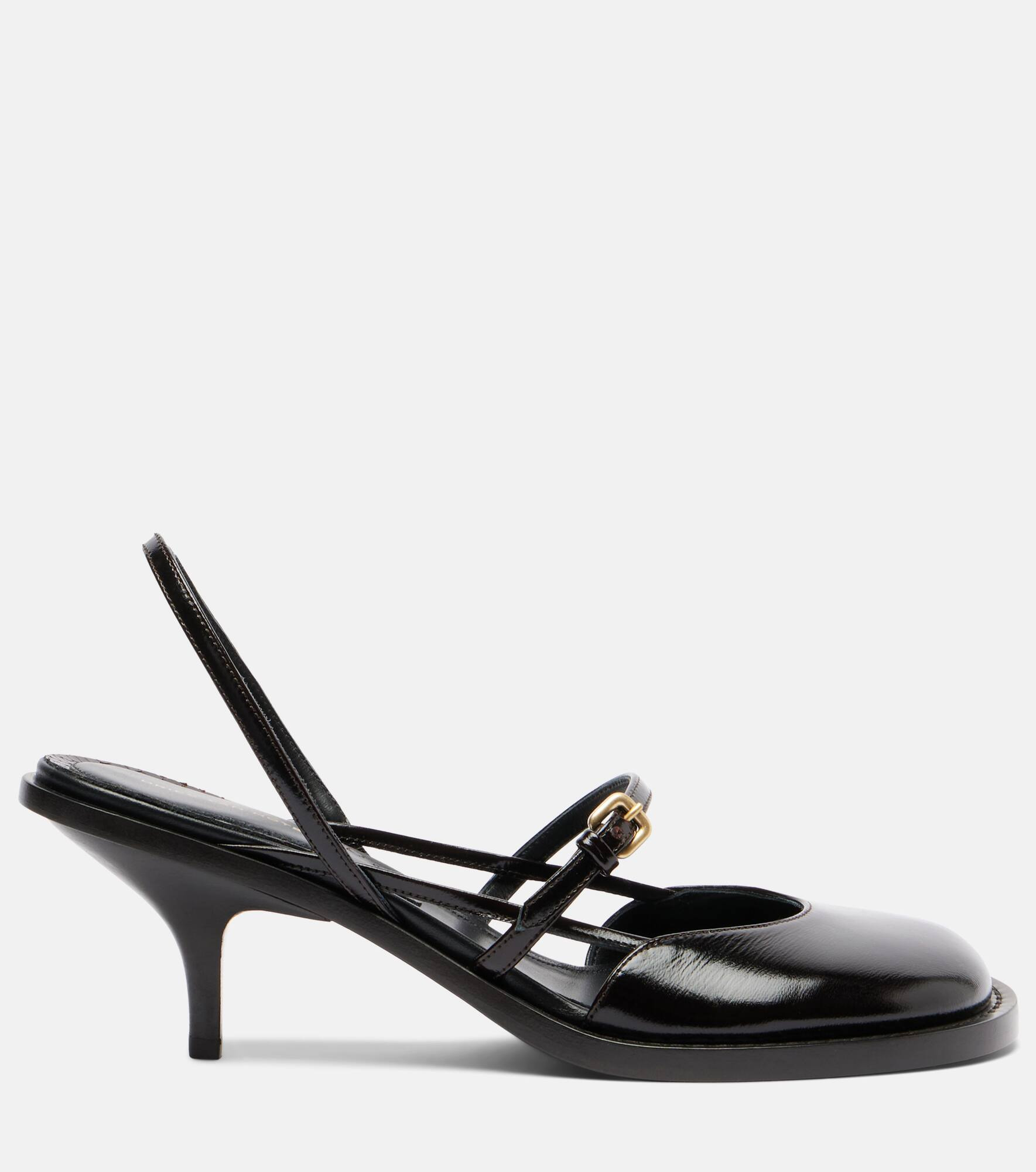 Leather slingback pumps - 4