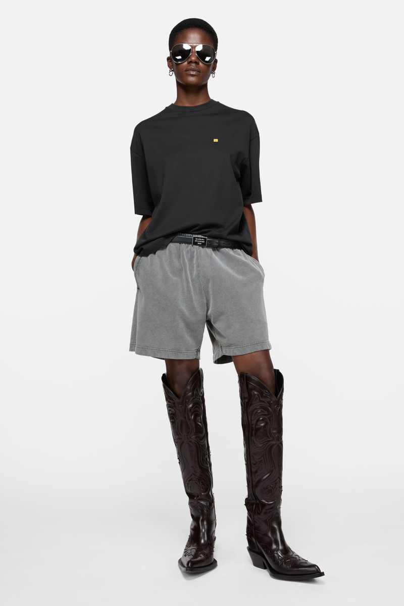 Acne Studios Logo t-shirt - relaxed fit - Faded black outlook