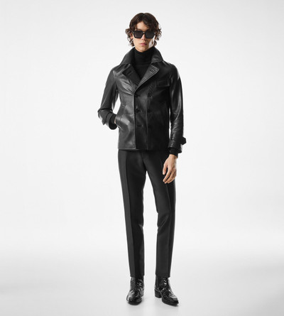 TOM FORD GRAIN LEATHER PEACOAT outlook