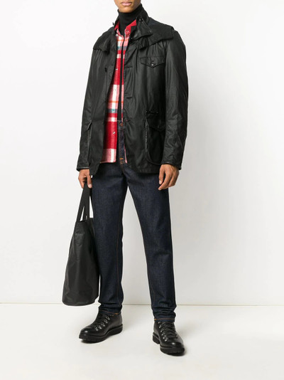 Barbour Supa-Com single breasted coat outlook