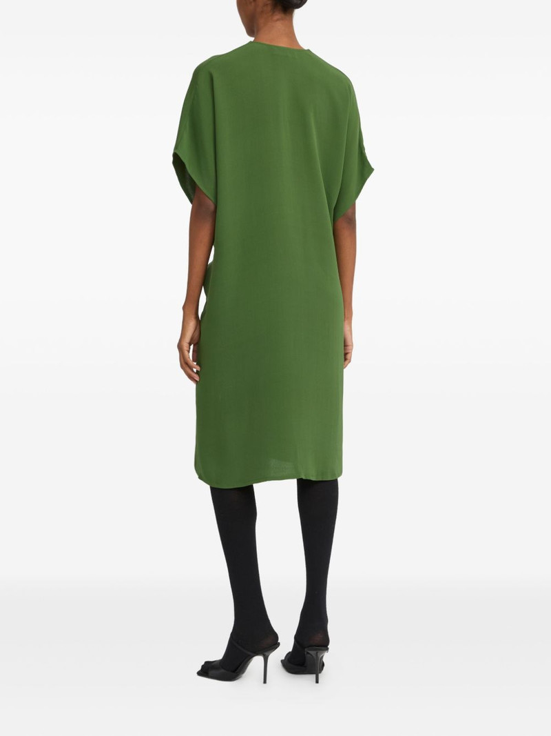 draped twist-front midi dress 3