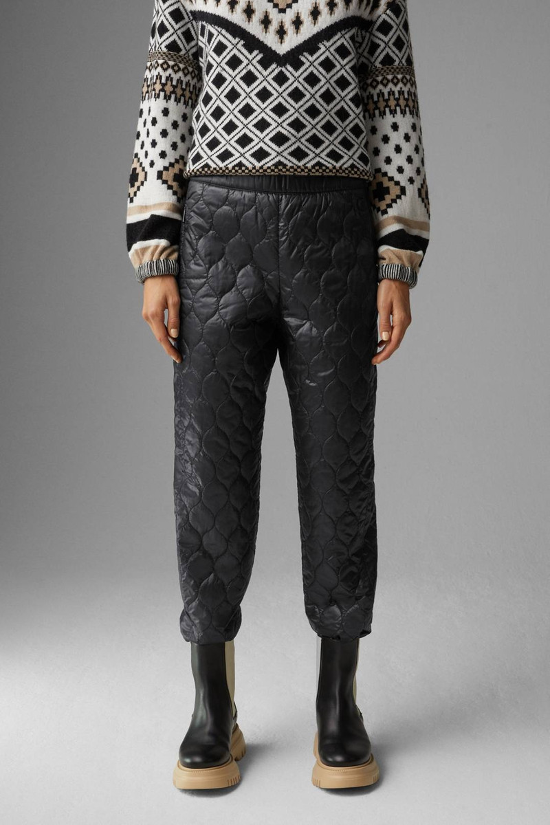 CAYA QUILTED TROUSERS IN BLACK 2