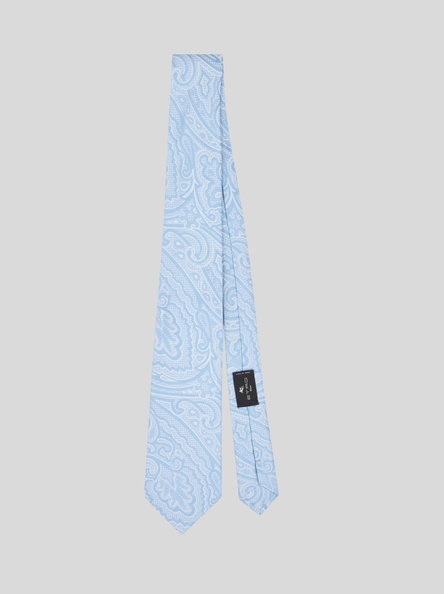 JACQUARD PAISLEY SILK TIE - 1