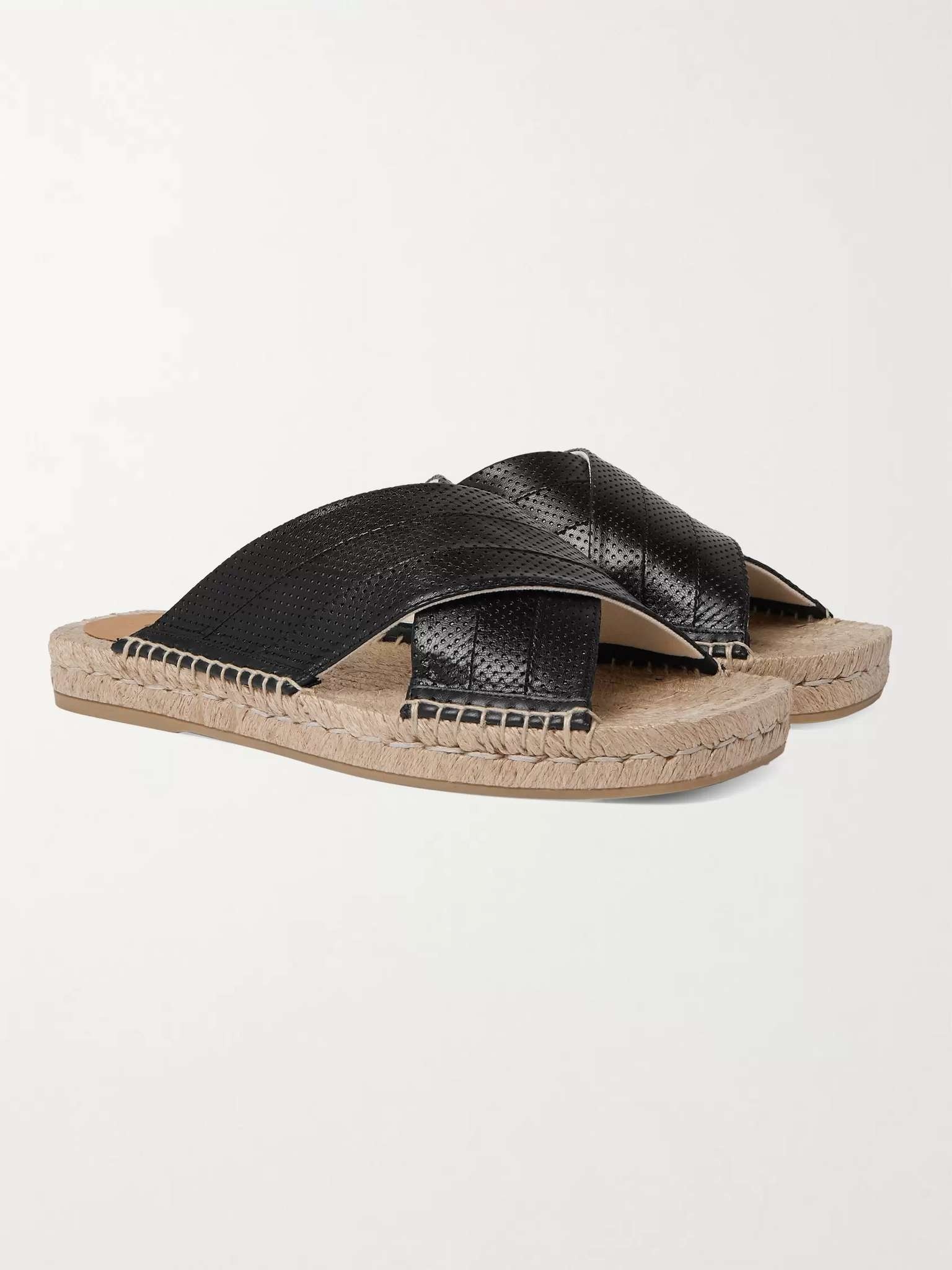 Perforated Leather Sandals - 3